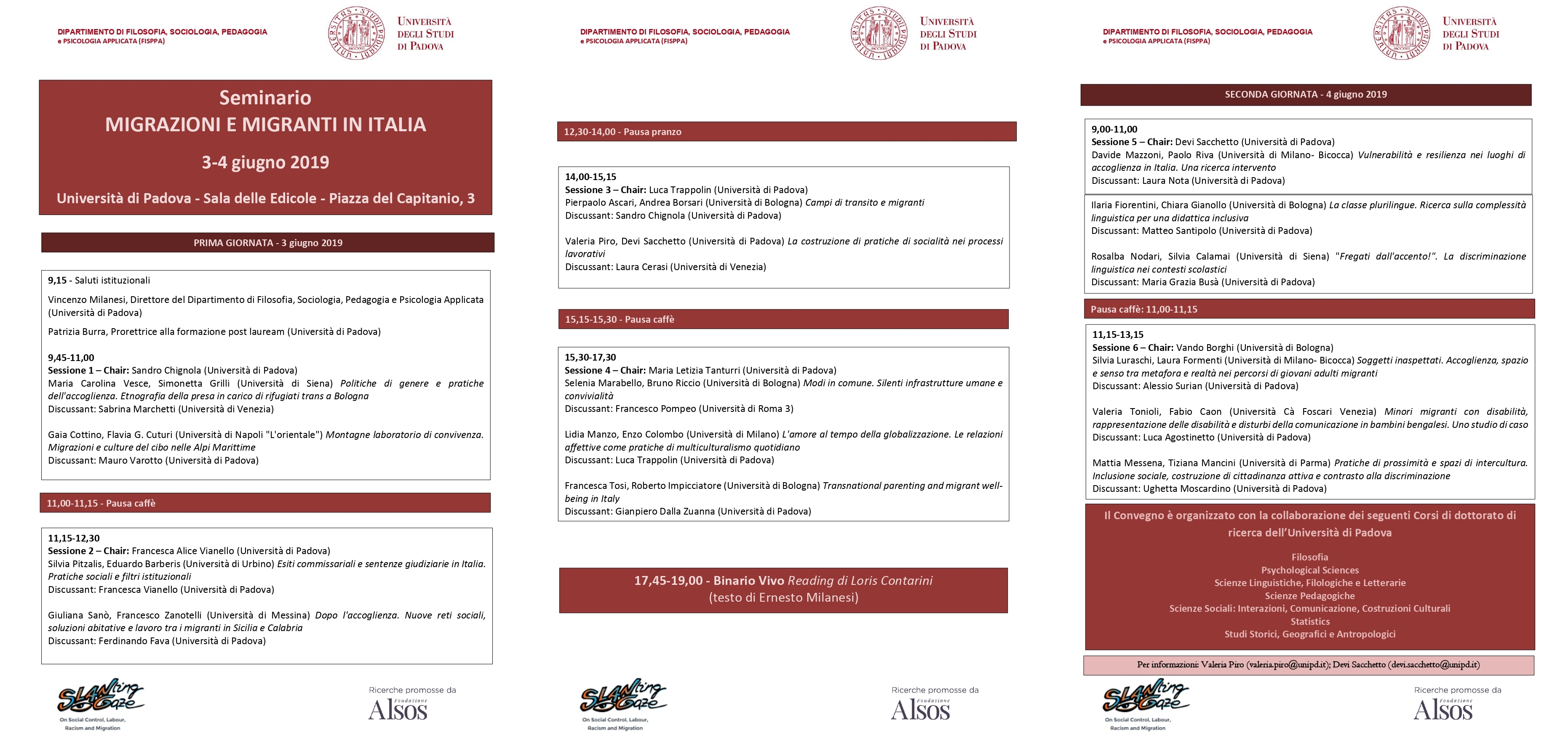 Seminario “Migrazioni e migranti in Italia” Thumb